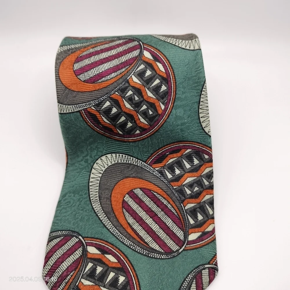 Robert Talbott Tie Best of Class for Nordstrom All Silk Green Geometric Necktie